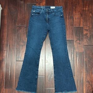 Ag Adriano Goldschmied Blue Flare Wide Leg Denim